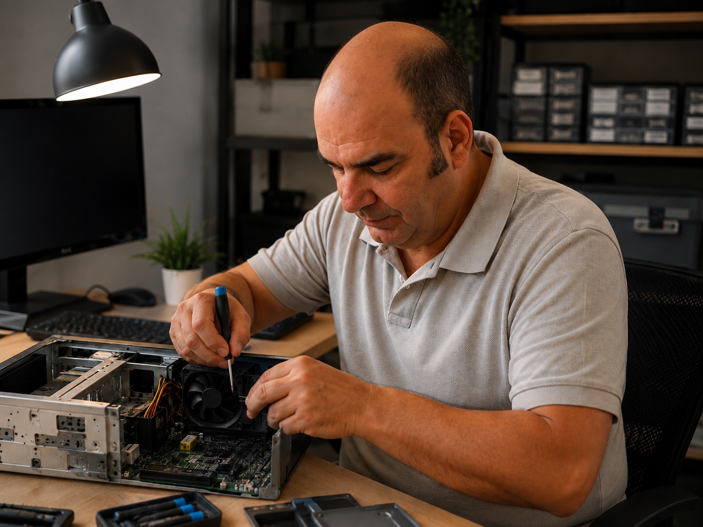 Philippe Gossauer au travail
